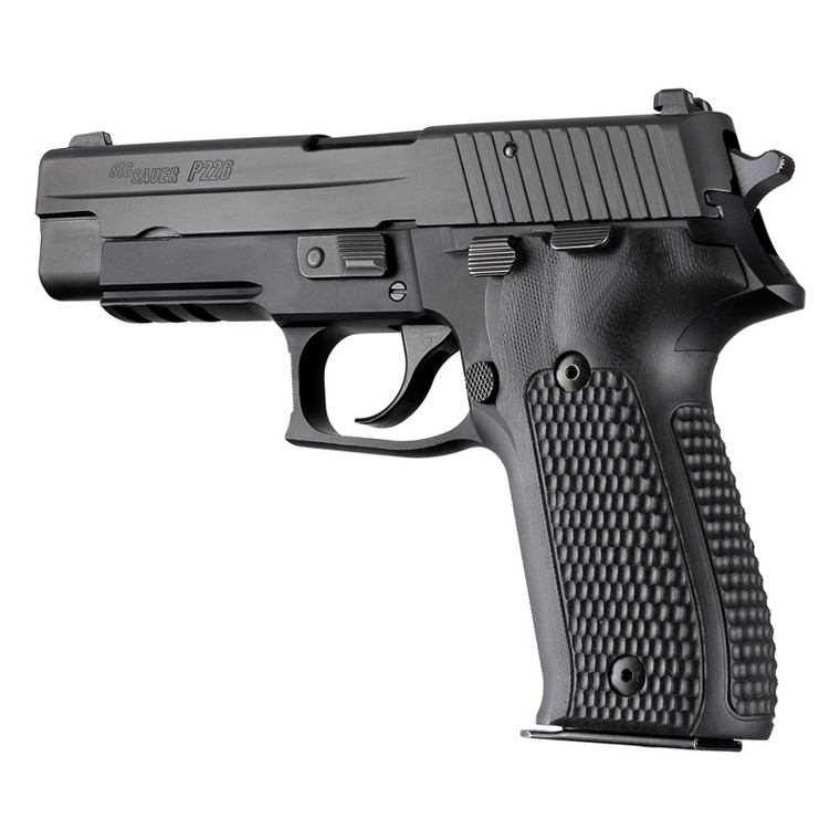 Hogue SIG Sauer P226 Piranha Grips G10 G-Mascus (Solid Black) - 26139