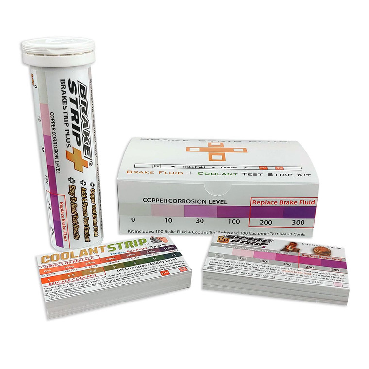 Phoenix Systems BrakeStrip + CoolantStrip Test Kit with 100 Double Ended Test Strips - 3006PLUS