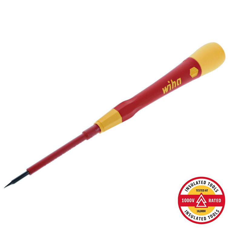Wiha Insulated PicoFinish Precision Slotted Screwdriver: 2.5mm x 60mm - 32002