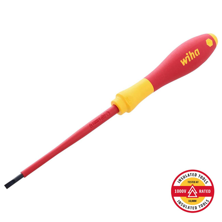 Wiha Insulated SoftFinish Slotted Screwdriver 3.5mm x 100mm - 32015