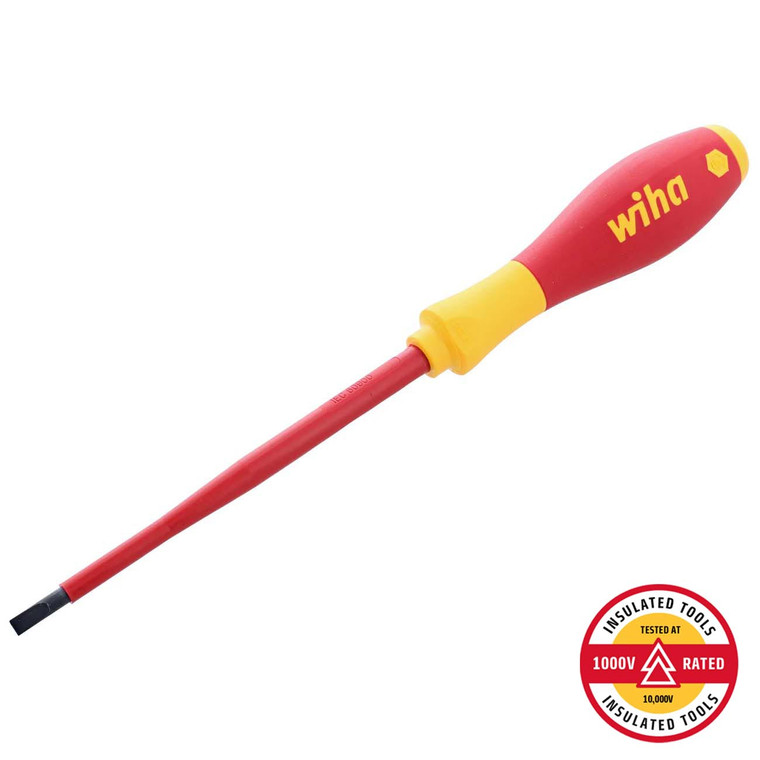 Wiha Insulated SoftFinish Slotted Screwdriver 4.5mm (3/16") x 125mm - 32024
