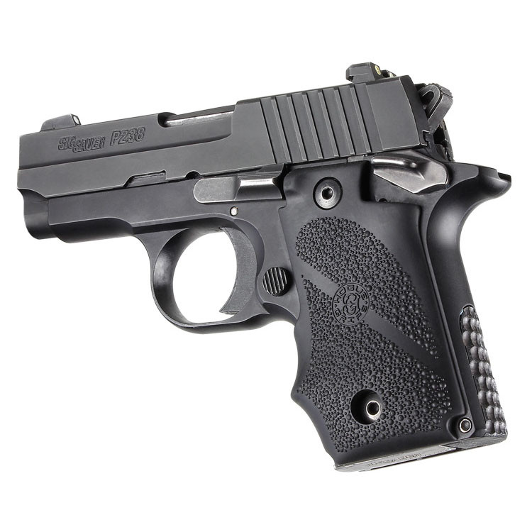 Hogue Sig Sauer P238 OverMolded Rubber Grip with Finger Grooves (Black) - 38000