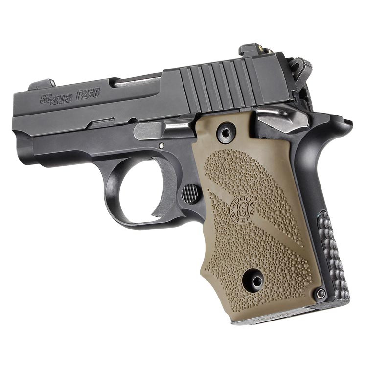 Hogue Sig Sauer P238 Rubber Grip with Finger Grooves (FDE) - 38003