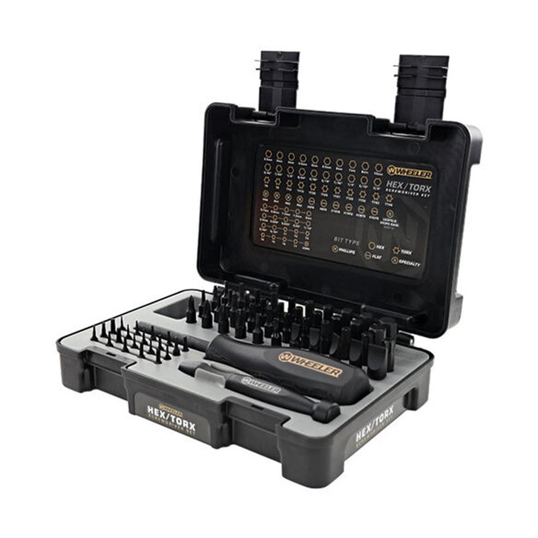 Wheeler Gunsmithing Hex/Torx/Phillip/Flat Screwdriver Bit Set (65 Piece) - 4001007