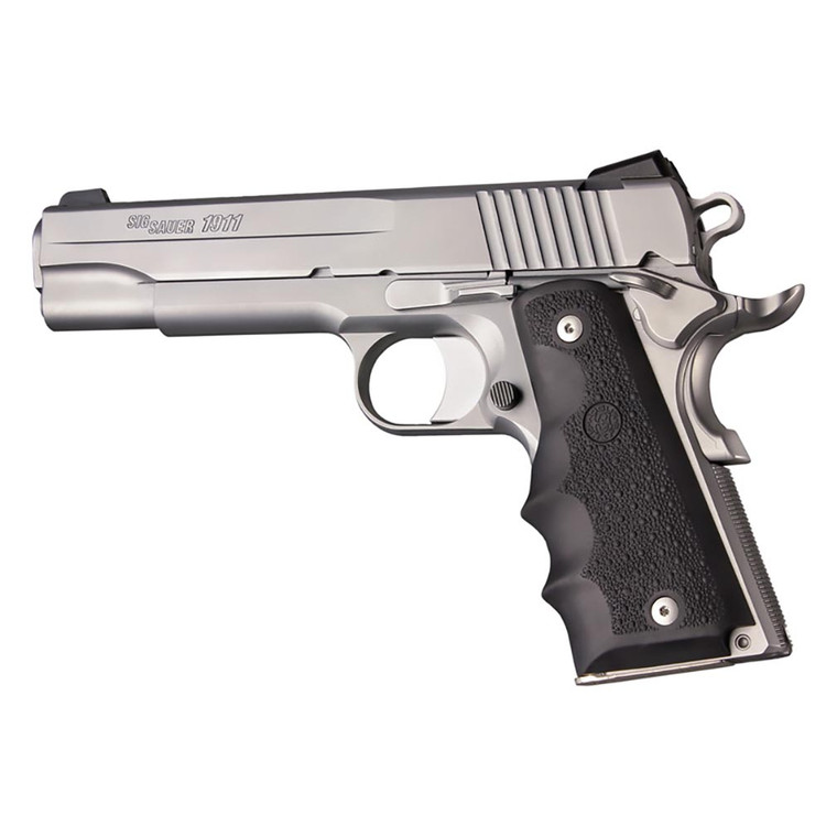 Hogue 1911 Government Model Rubber Grip with Finger Grooves (Black) - 450000