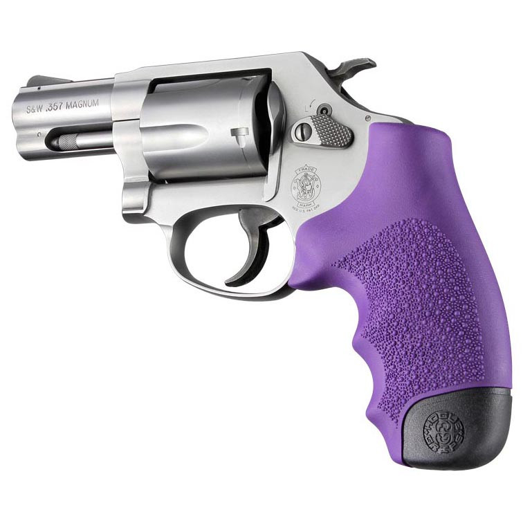 Hogue S&W J-Frame Revolver Rubber Monogrip with Finger Grooves (Purple) - 60006