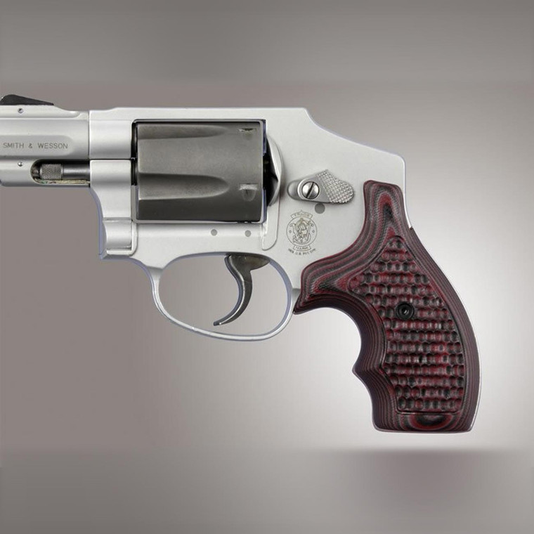 Hogue S&W J-Frame Bantam Piranha Grip G10 - G-Mascus (Red Lava) - 61639