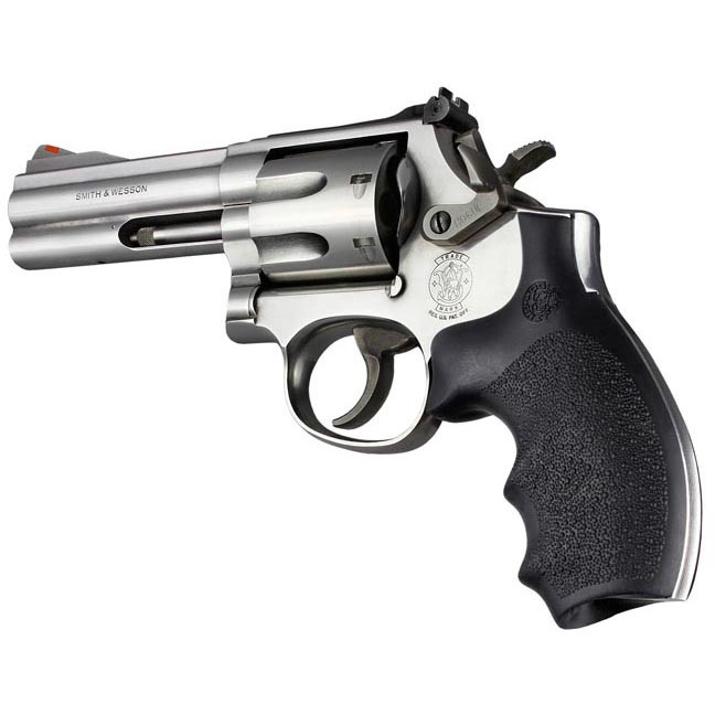 Hogue S&W K or L-Frame OverMolded Rubber Bantam Grip (Black) - 62000