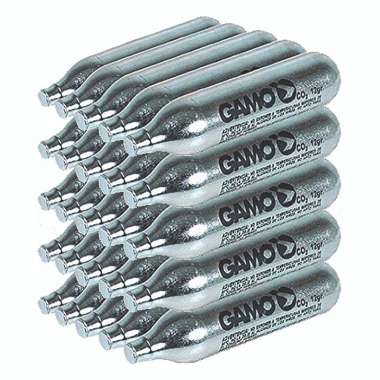 Gamo 12-Gram Replacement CO2 Cylinders 25-Pack - 62124702554