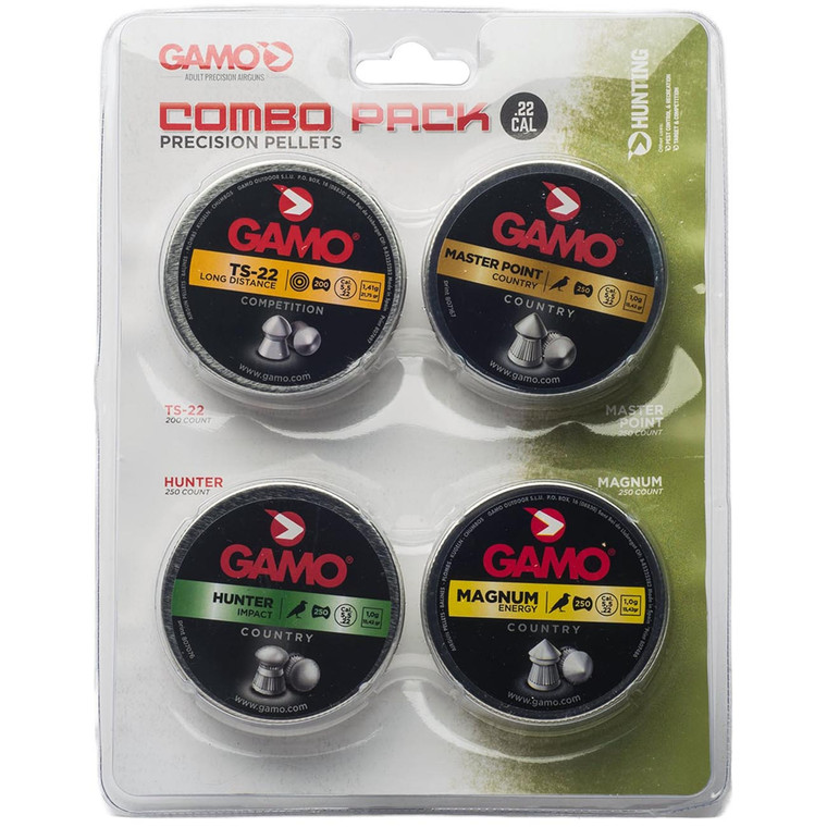 Gamo .22cal Assorted Pellet Combo Pack (950 Count) - 63209295554