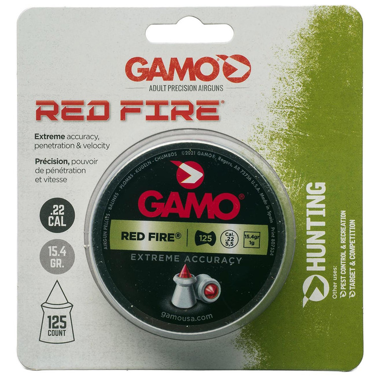 Gamo .22cal "Red Fire" Pellets - 15.4 Grain (125 Count) - 633270454