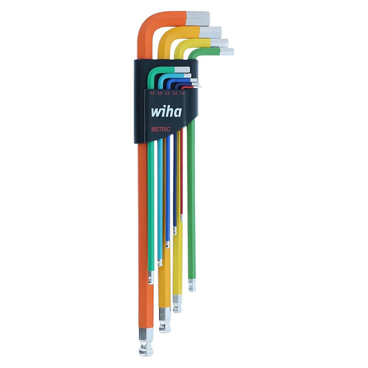 Wiha Ball End Color Coded Hex L-Key Set (9 Piece Set) - Metric - 66980