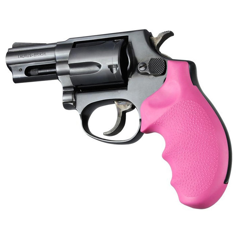 Hogue Taurus Revolvers OverMolded Rubber Monogrip with Finger Grooves (Pink) - 67007