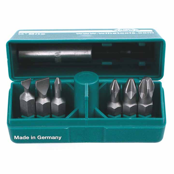 Wiha 7 Piece Slotted and Phillips Pokitpak Insert Set - 71198