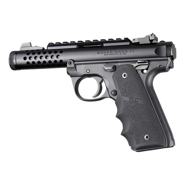 Hogue Ruger Mark IV 22/45 OverMolded Rubber Grip with Finger Grooves (Black) - 79080
