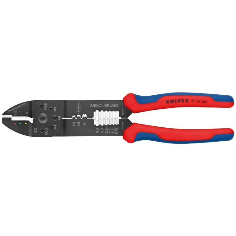 Knipex High Leverage Crimping Pliers/Wire Strippers (9-1/2") - 9722240