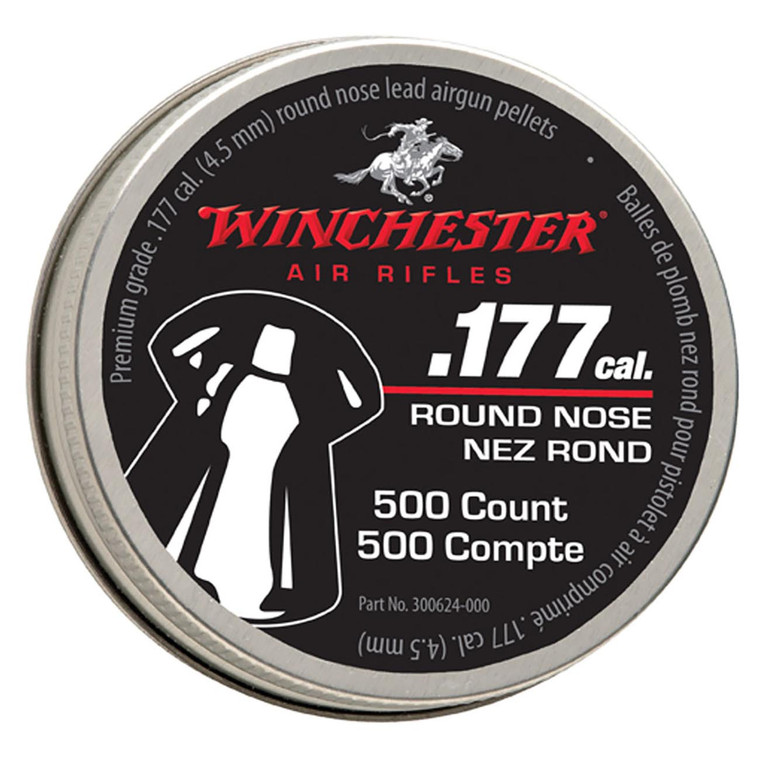 Winchester .177 Cal. Round Nose Lead Pellets (500 Count) - 987419