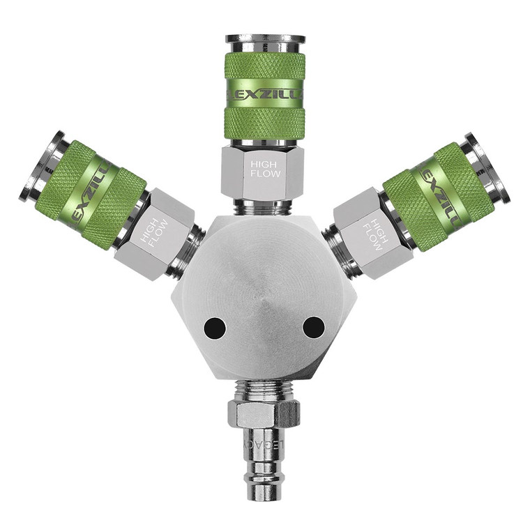 Flexzilla Pro High Flow 3-Way Manifold 3/8" NPT - A86666FZ