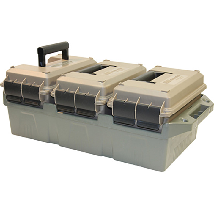 MTM 50 Cal 3-Can Ammo Crate (Dark Earth Cans/Army Green Crate) - AC3C