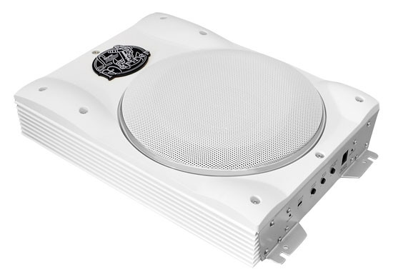 Lanzar Marine Low-Profile 8" Amplified Enclosure (White) - AQTB8