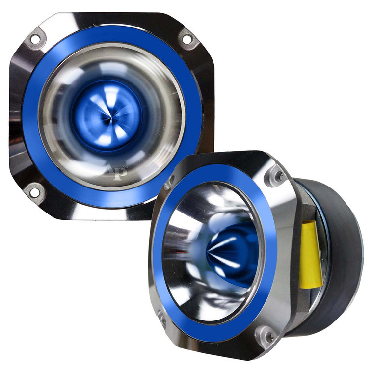Audiopipe 4" Aluminum Super Tweeter (Blue) 400W Max (Sold Individually) - ATR-4053-BLUE