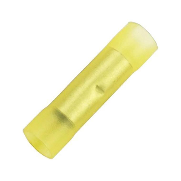 Xscorpion 4 Gauge Nylon Butt Splice Connectors - Yellow (15-Pack) - BC4Y