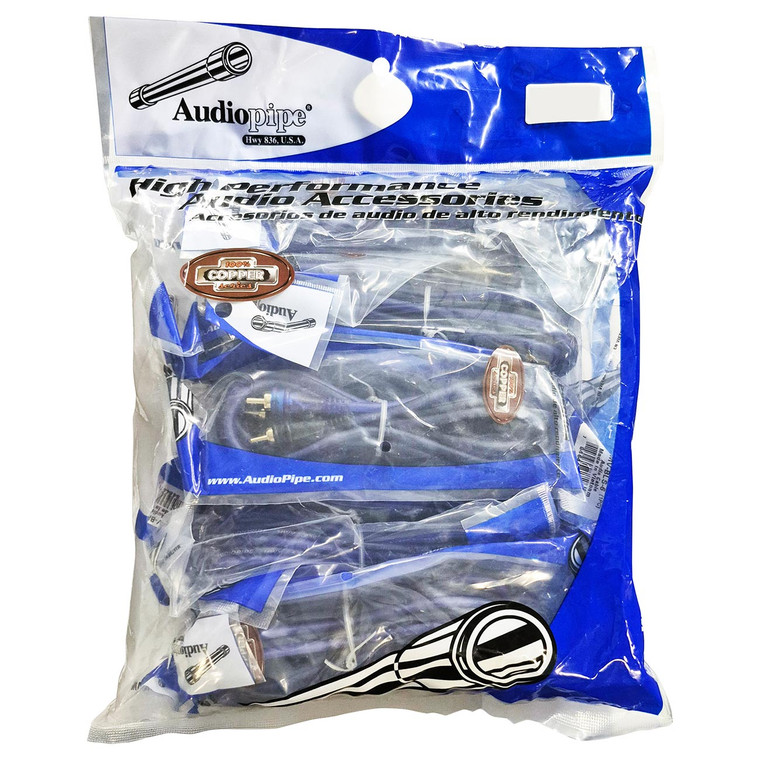 Audiopipe 10' Superflex RCA Cable (10 Pack) - BMV-BLS-10