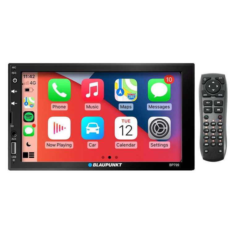 Blaupunkt Double DIN Mechless Receiver with 7.0" Touch Screen Mirrorlink Android Auto/ Apple Carpl - BP799