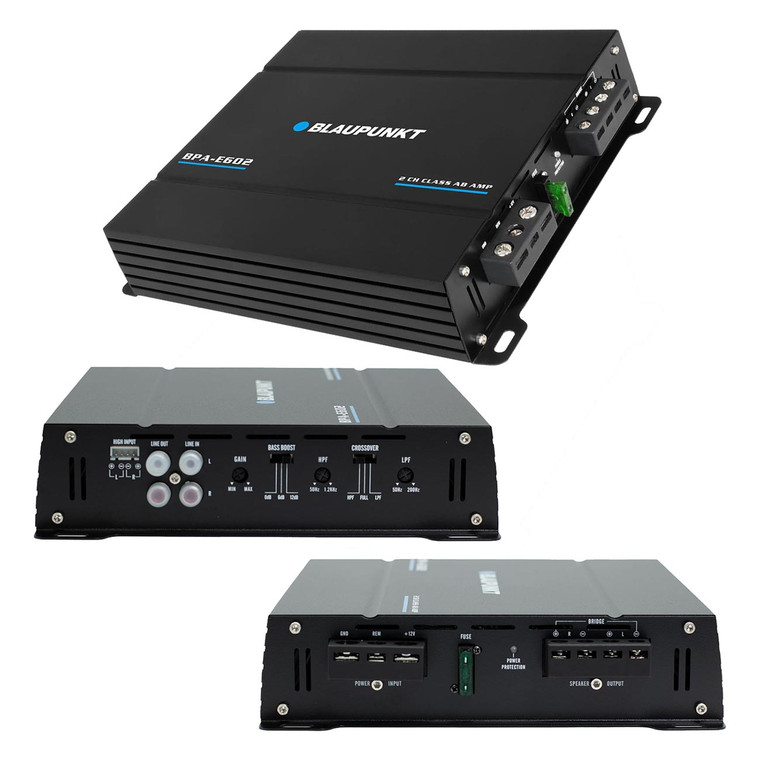 Blaupunkt E-Series 2 Channel AB-Class Power Amplifier 180 Watts RMS - BPA-E602