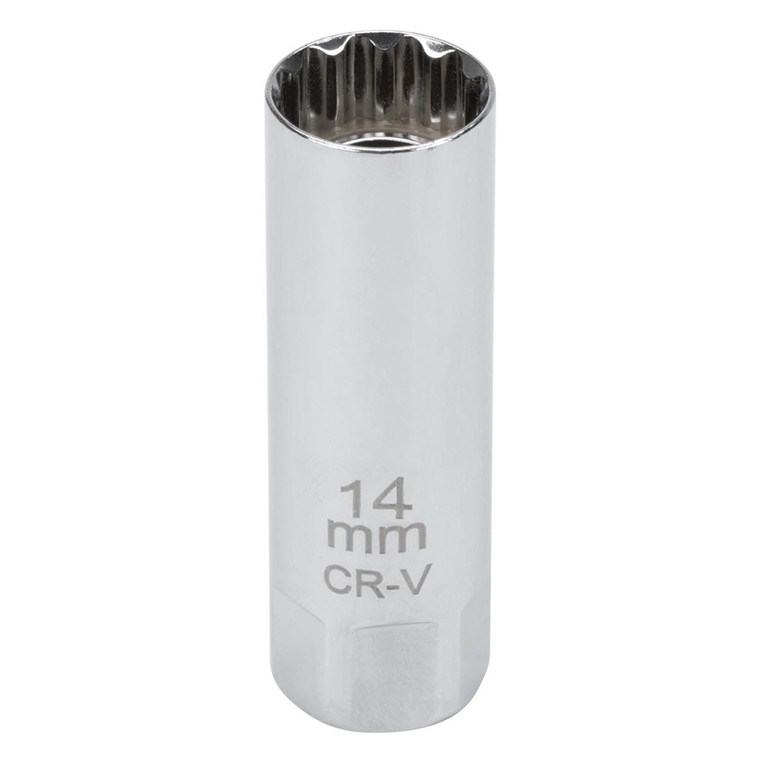 Performance Tool 3/8" Drive 14mm Magnetic 12-Point Spark Plug Socket - C28231