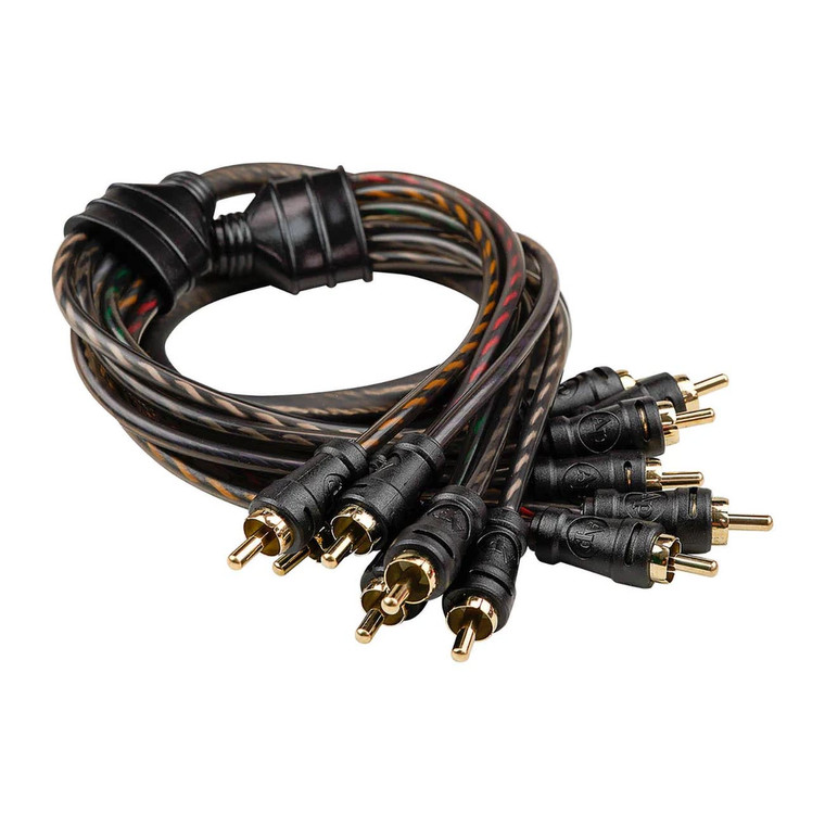 Audiopipe 3FT Length - 6-Channel Interconnect Cable for Car / Motorcycle Audio - CPP-MC3