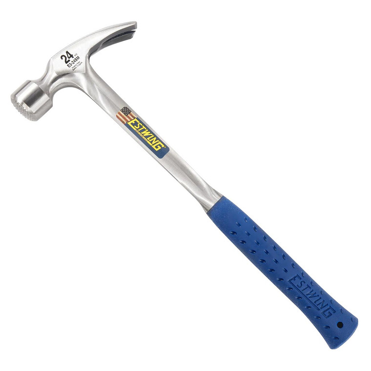 Estwing 24 oz. Milled Face Rip/Framing Hammer - Blue Shock Reduction Grip - E3-24SM