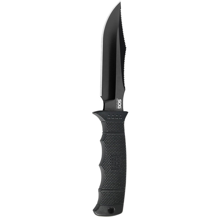 SOG SEAL Pup Elite Fixed-Blade Knife with Nylon Sheath (Black TiNi) - E37SN-CP