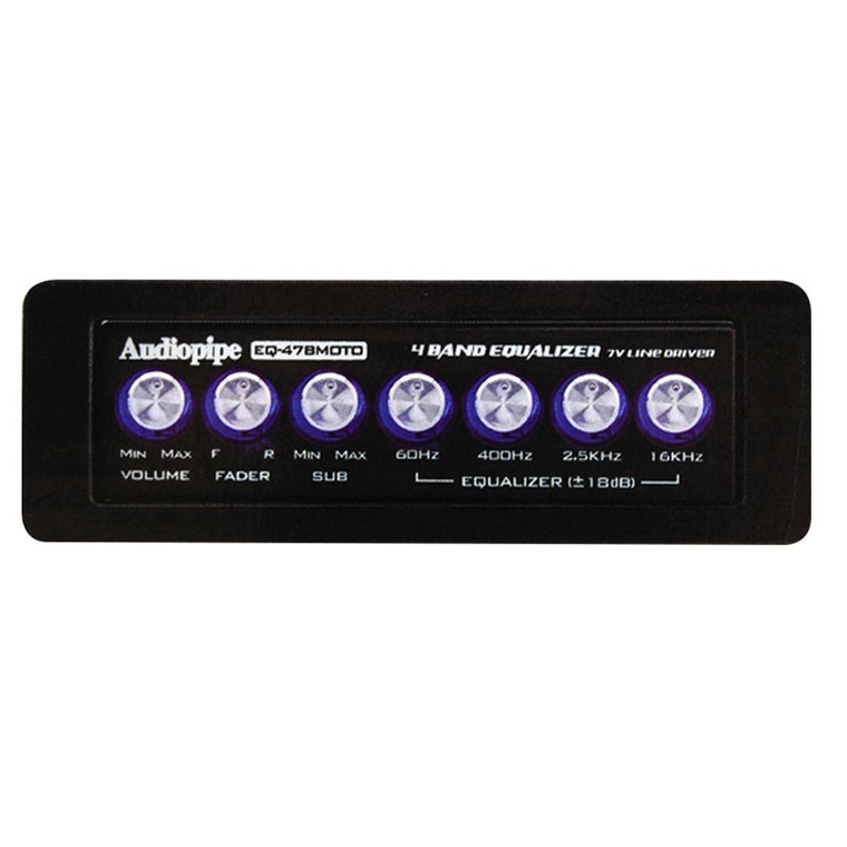 Audiopipe 4 Band 7V Graphic Equalizer - EQ-47BMOTO