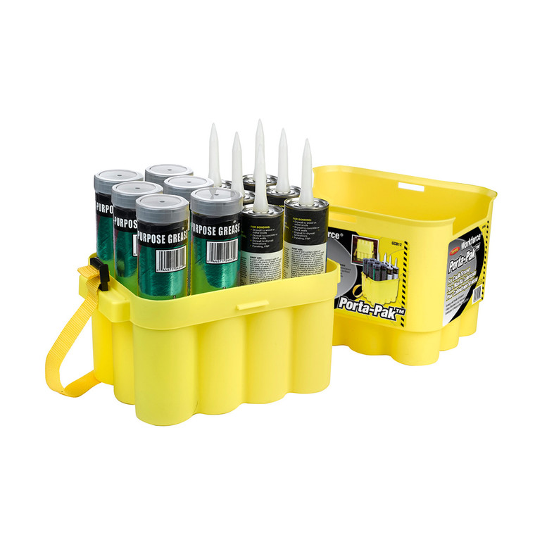 Workforce Porta Pak 12 Pack Grease and Caulk Tube Storage Box - GCB12