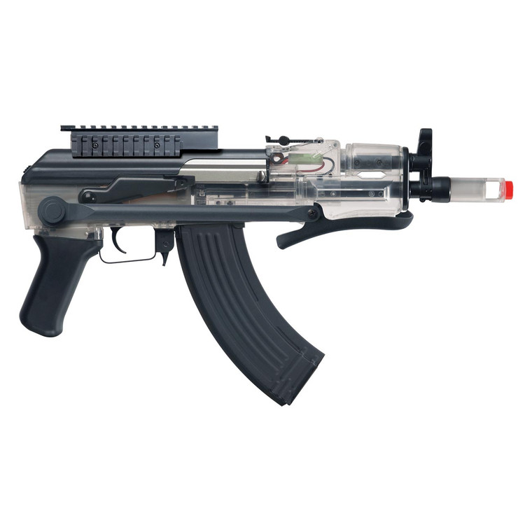 Game Face 76 Electric Full or Semi-Auto Tactical AK Style Airsoft Carbine (Clear) - GF76C