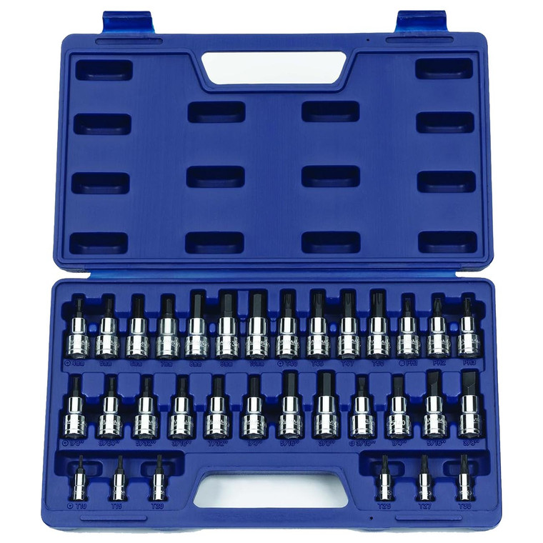 Williams 3/8" - 1/4" Drive Metric/SAE Socket Bit Set (32-Piece) - JHW50681