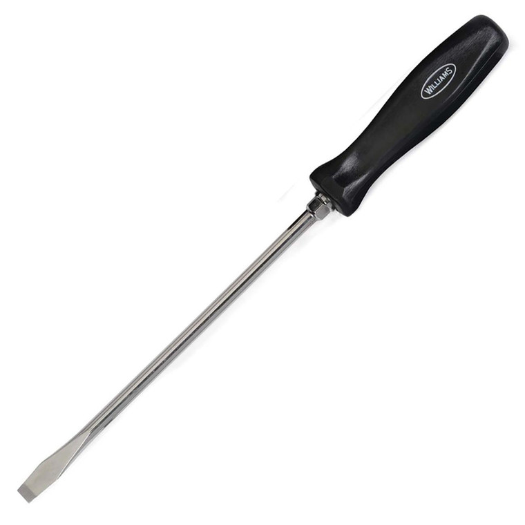Williams Endurogrip Screwdriver: Slotted 7/16" x 10" with Hex Bolster - JHWSDR-30