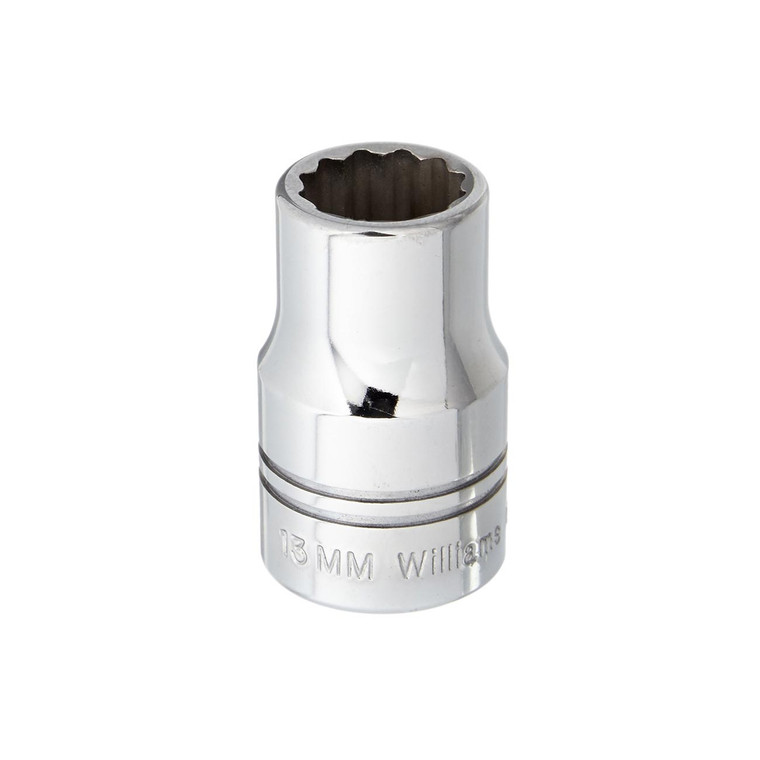 Williams 13mm Shallow Socket 1/2" Drive 12 Point - JHWSTM-1213