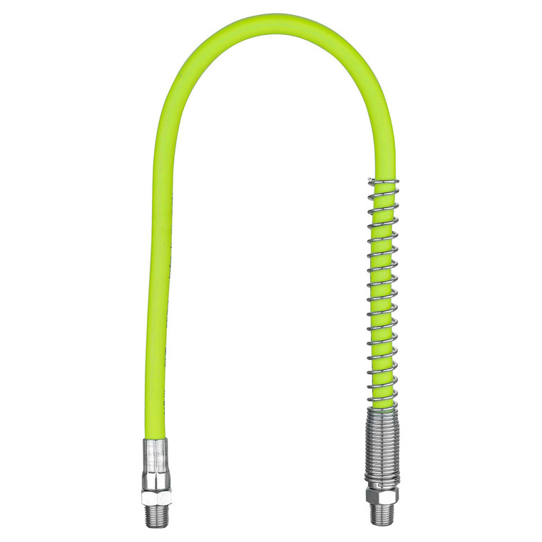 Flexzilla Grease Hose with Spring Guard 1/8" x 18" with 1/8" MNPT Ends - L2955FZSP