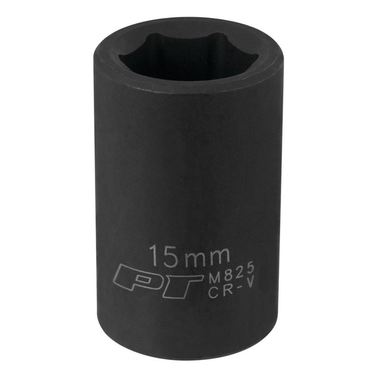 Performance Tool 1/2" Drive 15mm 6-Point Impact Socket - M825