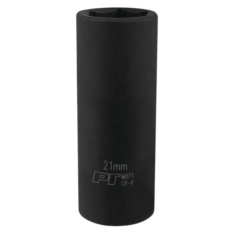 Performance Tool 1/2" Drive 21mm 6-Point Deep Impact Socket - M871