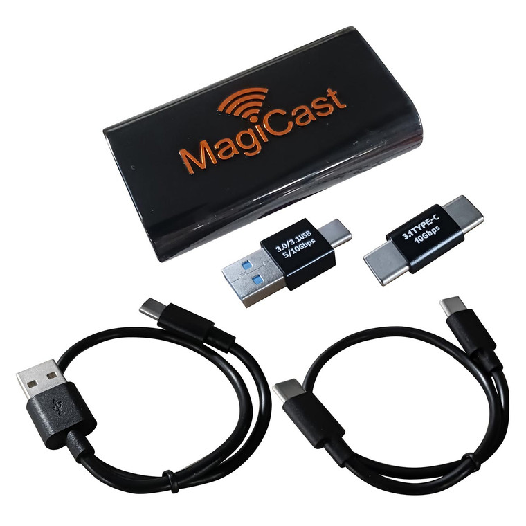 Power Acoustik MagiCast USB Interface - Apple CarPlay/Android Auto Wired to Wireless - MC-1