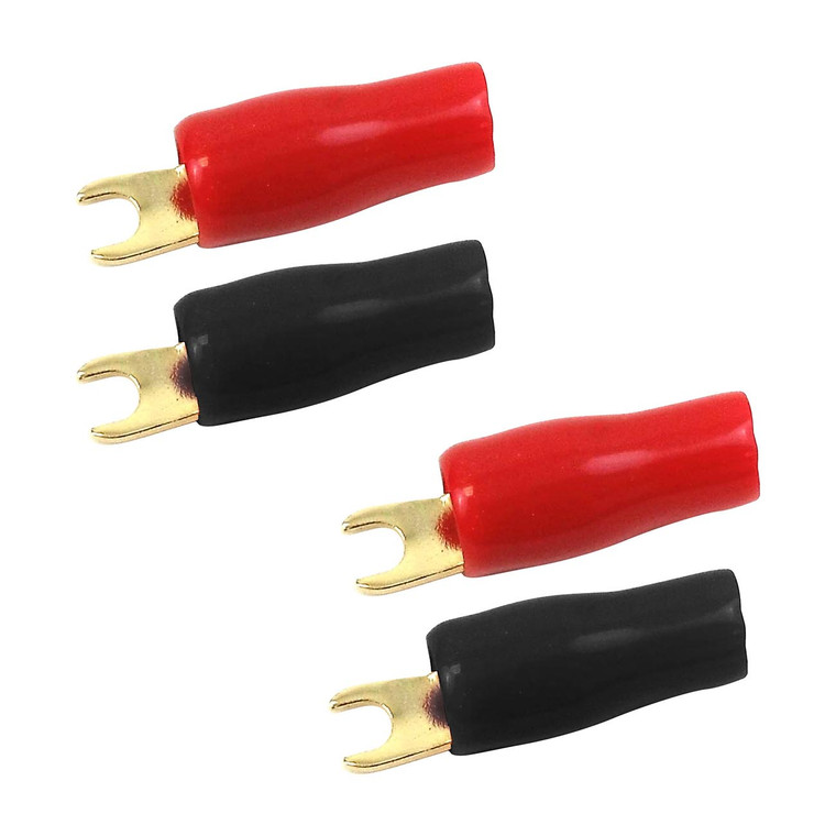 Audiopipe Gold Plated Spade Terminals 4-Gauge (2 Pair) - PBTS4