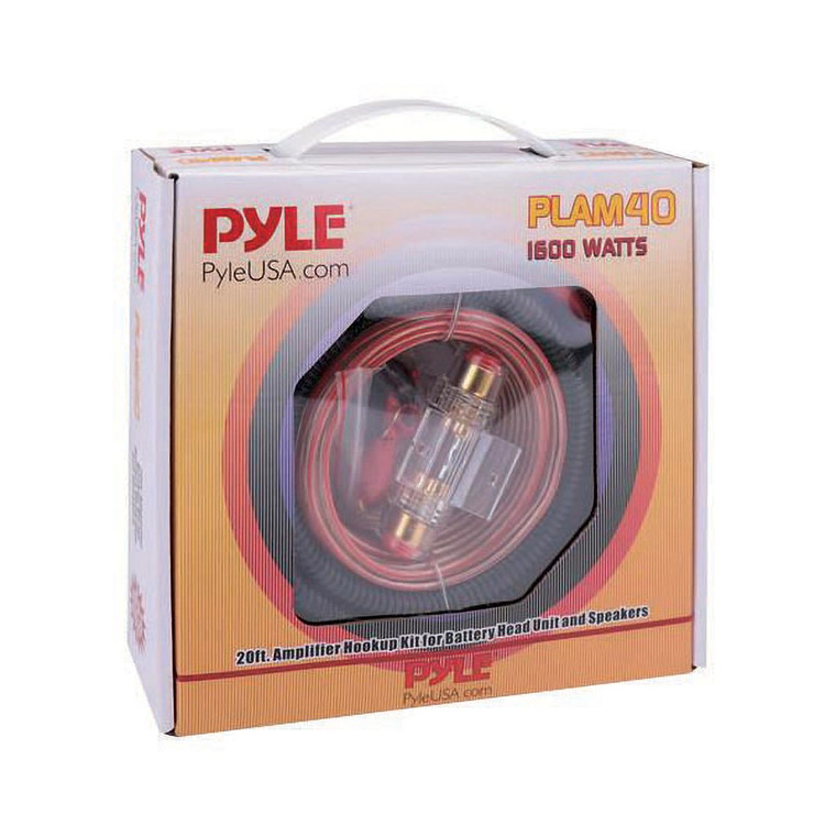 Pyle 4 Gauge Amplifier Wiring Kit - 1600 Watts - PLAM40
