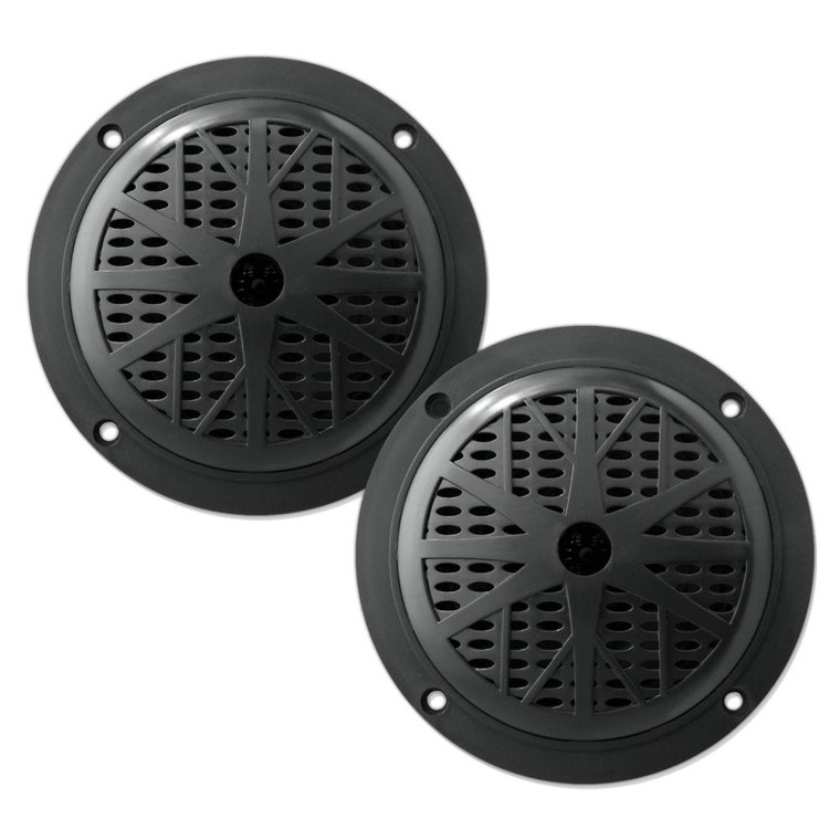 Pyle Marine 4" Dual Cone Speakers (Black) - PLMR41B