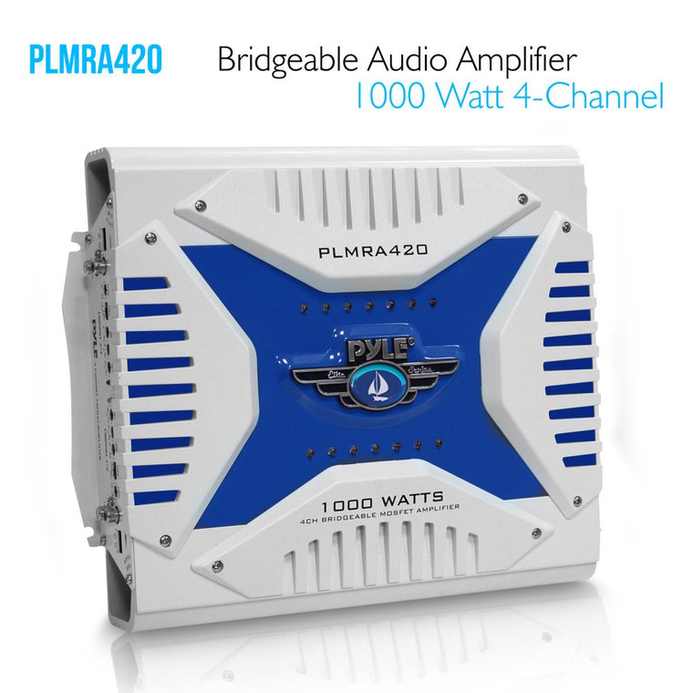 Pyle Marine 4 Channel Amplifier 1000W Max - PLMRA420