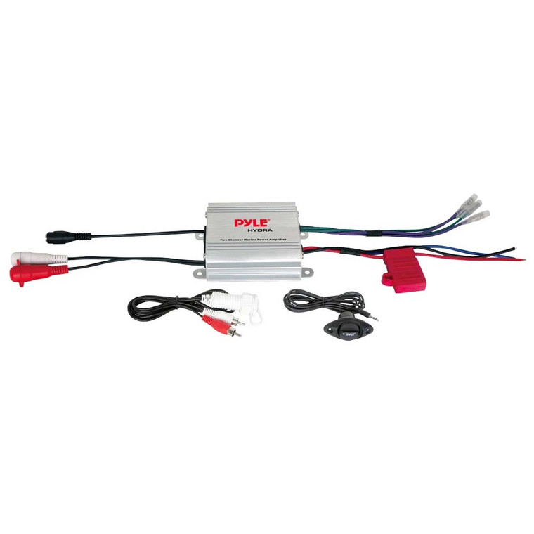 Pyle Marine 2 Channel Amplifier 400W MAX - Silver fiinish - PLMRMP1A