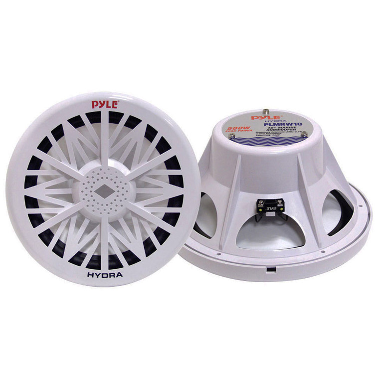 Pyle Marine 10" Subwoofer Sold Each (White) - PLMRW10