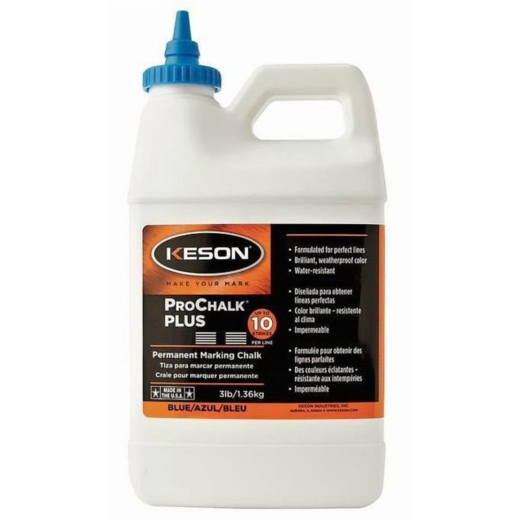 Keson ProChalk Permanent Waterproof Chalk Dye (3 lbs.) - Blue - PM103BLUE